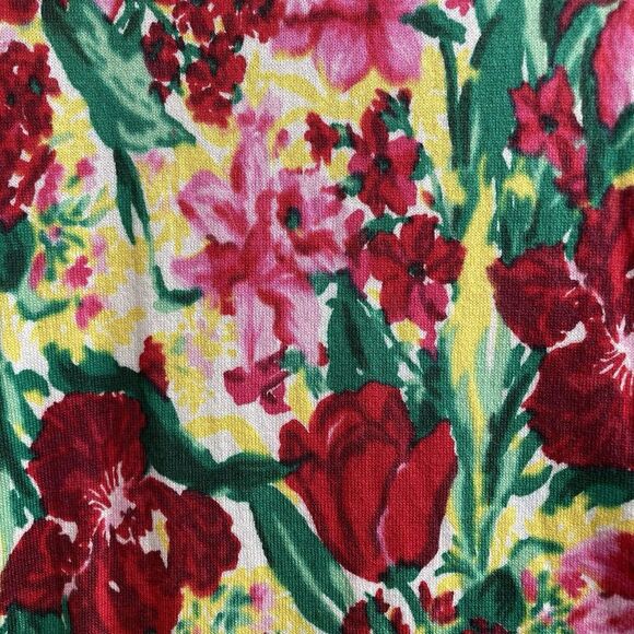 Talbots Women's Floral Button Up Cardigan Size L Colorful Boho Rainbow Garden - Picture 11 of 11